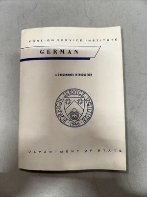 Vintage Foreign Service Institute Basic German course paperback 1946 - Image 1 of 4