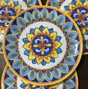 Panama Jack Melamin Beilagen Salatteller 4er Set Bunt Mediterran Stil 9 Zoll - Bild 1 von 4