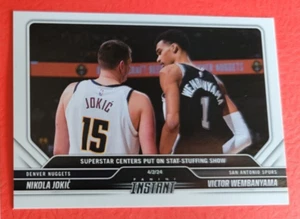 Tarjeta de novato Victor Wembanyama Nikola Jokic Panini instantánea #1/1.929 Spurs Nuggets - Imagen 1 de 2