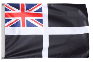 Cornwall Ensign Flag with Eyelets - Handmade in the UK - Picture 1 of 8