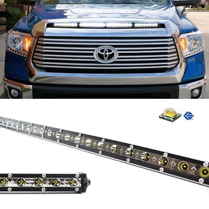 108W 36" LED Light Bar w/ Hood Scoop Bulge Mounting Wiring 14-21 Toyota Tundra - Picture 1 of 9