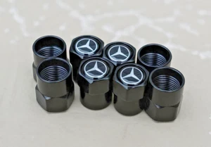 4pcs Black Valve Dust Caps for Mercedes-Benz Wheels – High Quality - Picture 1 of 10