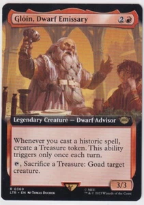 MTG LORD OF THE RINGS - GLOIN, DWARF EMISSARY - REGULAR RARE - NM - R 0360 - Picture 1 of 2