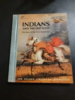 Indians and the Old West The Golden Library of Knowledge Children's HC 1958 Foto 1 de 4