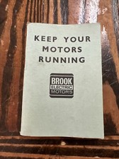 BROOK ELECTRIC MOTORS ‘Keep Your Motors Running’ Booklet 1960’s
