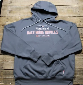 Baltimore Orioles Majestic Performance Long Sleeve Hoodie Sweatshirt Mens XL - Picture 1 of 5