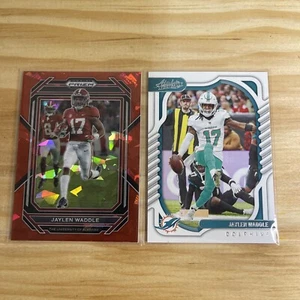Lotto 2 carte Jalen Waddle  Panini Prizm Absolute - Foto 1 di 4