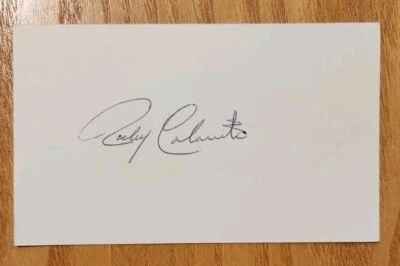 Rocky Colavito firmó auto autógrafo 3x5 tarjeta de índice Cleveland Indians Yankees Foto 1 de 2