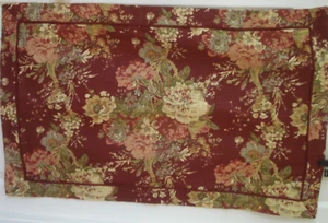 Waverly Ballad Bouquet Crimson Rose Floral Burgundy King Size Pillow Sham NEW - Picture 1 of 6