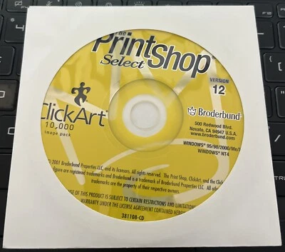 NIP sealed Print Shop Select 12 Windows CD - Image 1 of 2