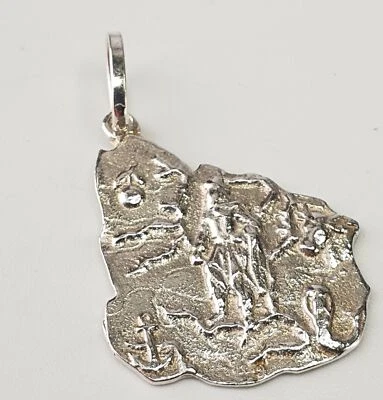 Colgante bíblico vintage de plata esterlina serpiente Moisés cristiano Foto 1 de 4