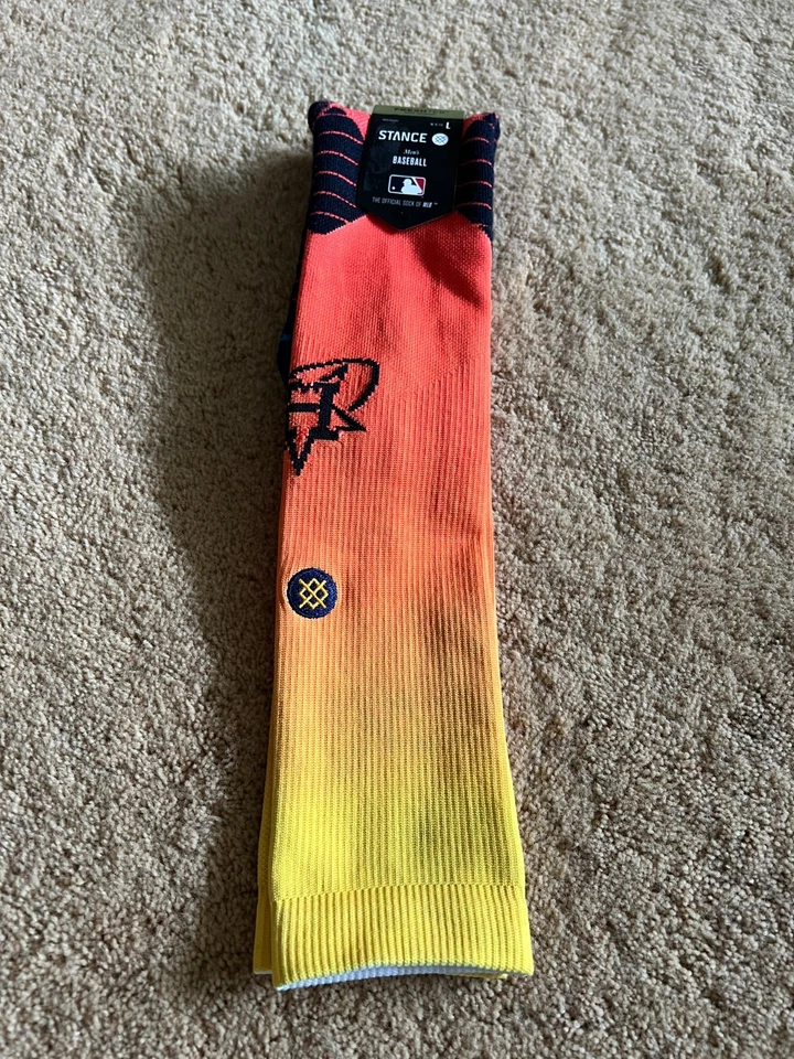 Stance MLB Houston Astros City Connect OTC Socks Baseball Large Men's 9-13