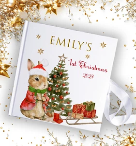Personalisiertes erstes Weihnachtshase Thema Buch / Sammelalbum Erinnerungsalbum - Bild 1 von 4