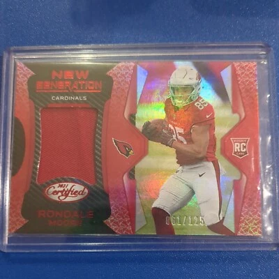 2021 Panini Certified - New Generation Jerseys Mirror Red Rondale Moore /125 - Image 1 of 3