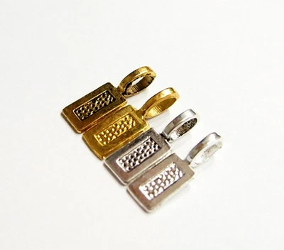 20 of 4 Colors Medium Rectangle Glue on Bails Pendant 4 Cabochons 21x6.8mm - Изображение 1 из 4