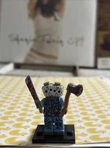 JASON VOORHEES TWO-HEADED LEGO MINIFIG classic 80s horror friday the 13th - Picture 1 of 4