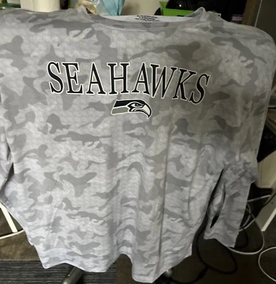 Seattle Seahawks женщин Sleepwear большой NFL команды одежда серый камуфляж новый с ярлыками - Изображение 1 из 4