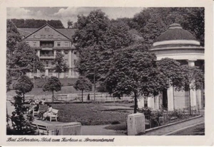 antica cartolina, Bad Liebenstein vista sul Kurhaus und Brunnentempel 1953/59 - Foto 1 di 1