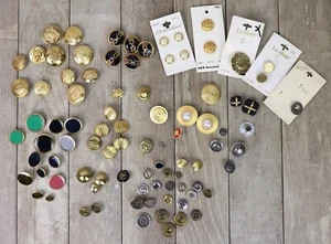 Lot VTG Sewing Buttons Metal La Mode / JHB Int'l / Streamline / Le Chic / 85 - Picture 1 of 15