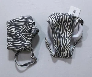 Zara Girl's Asymmetrical Animal Print Bikini EJ2 Anthracite Grey Size 8-9Y NWT - Picture 1 of 7
