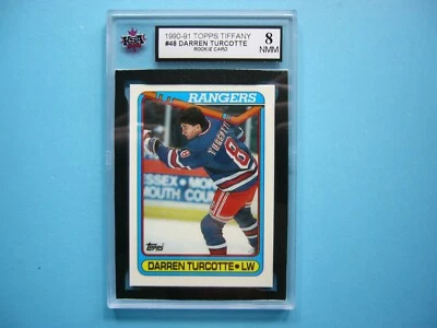 Tarjeta de hockey 1990/91 Topps Tiffany NHL #48 Darren Turcotte Rookie RC KSA 8 casi nueva/como nueva Foto 1 de 2