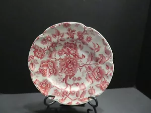 Plato de cena Johnson Brothers Ironstone inglés Chippendale rojo rosa de 10 - Imagen 1 de 6