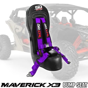 Can-Am X3 Bump Seat & Purple 4 Pt Harness w Auto Style Buckle Front / Rear Mount - Bild 1 von 10