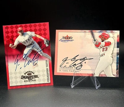 Fernando Tatis 2000 Fleer Autographics Donruss Signature Series en tarjeta automática Foto 1 de 2