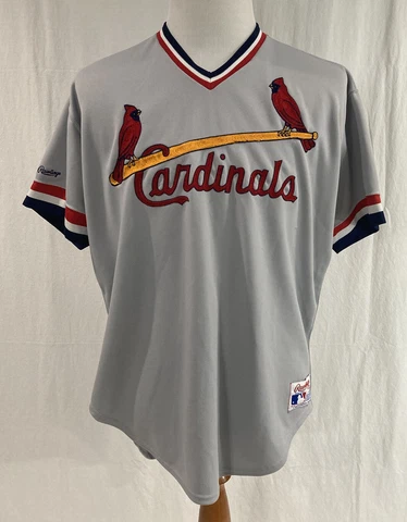 VTG St. Louis Cardinals Road Gray Russell Diamond Collection Authentic Jersey 46 Cover