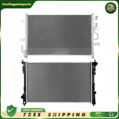 Kit de refrigeración de radiador y condensador de aire acondicionado de aluminio para Ford Taurus 2010-2011 3,5 L V6 Foto 1 de 4