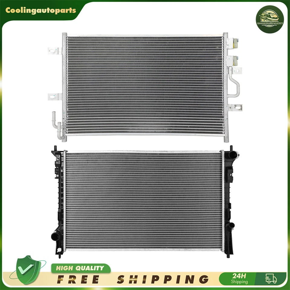 Kit de refrigeración de radiador y condensador de aire acondicionado de aluminio para Ford Taurus 2010-2011 3,5 L V6 Foto 1 de 4