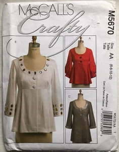 McCall's M5670 UNCUT Misses Size 6, 8, 10, 12 Jackets in Two Lengths Pattern - Picture 1 of 3