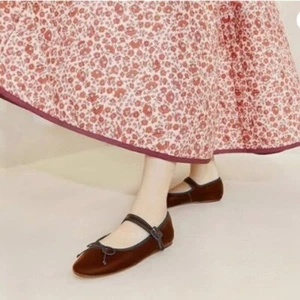 miss left Women Bowknot Ankle Strap Mary Jane Classic Closed Round Toe Flats Red - Picture 1 of 8