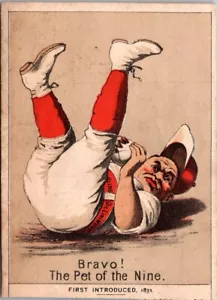 1880s Victorian Trade Card H804-7,26, Gargling Oil Bravo Pet of the Nine JC18 - Picture 1 of 4