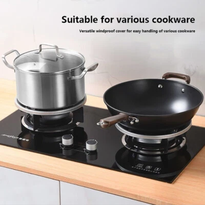 Fireproof Windshield Save Gas Cover Windproof Ring Anti-skid Bracket Thicken - Image 1 of 4