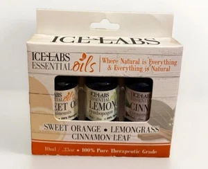 Ice Labs Essential Oils, Sweet Orange, Lemongrass, And Cinnamon Leaf Scents - Picture 1 of 2