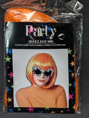 Peluca Bob Fiesta Corta Recta Completa Resistente al Calor Mujer (NARANJA) Nueva Sellada Foto 1 de 3