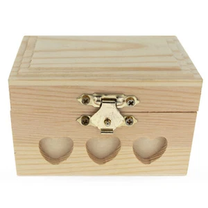 Unfinished Wooden Jewelry or Storage Trinket Gift Box Ch... ted Craft 3.6 Inches - Picture 1 of 2