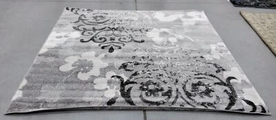 SILVER / IVORY 8' X 8' Square Flaw in Rug, Reduced Price 1172715182 ADR114B-8SQ - Image 1 of 4