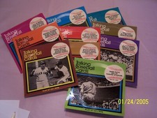 10 Different 1979 TALKING BASEBALL CARDS ~ Ruth,Mays,Rose,Jackson,Miracle Mets