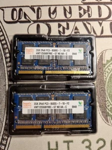 ram sodimm ddr3 Hynix 2x2 GB 4 Totali Pc3 8500s - Foto 1 di 3