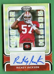 RICKEY JACKSON 2024 CERTIFIED FOOTBALL MIRROR AUTO /25 SAN FRANCISCO 49ERS - Bild 1 von 2