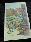 AK Freiburg, Blick auf Markt (Geyer) - Postkarte