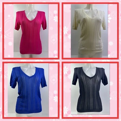 Nuevo top de ganchillo fino NAF NAF con botones en la parte posterior talla 6 8 10 para dama Foto 1 de 4