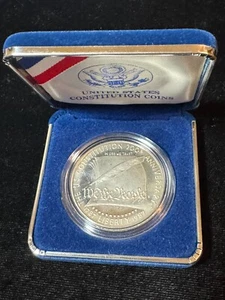 1987-S US Mint Constitution Proof Silver Dollar Commemorative Coin in OGP w/ COA - Picture 1 of 4