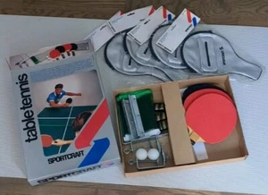 VTG Sportcraft Table Tennis Deluxe 4 Paddles Net Balls NEW + 4 New Paddle Cover - Picture 1 of 8