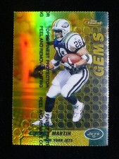 1999 Topps Finest Curtis Martin Gold Refractor Die Cut w/ film protector /100