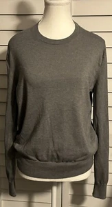 Banana Republic Men's Size M Pullover Sweater V-neck Luxury Blend Gray Fall - Picture 1 of 6