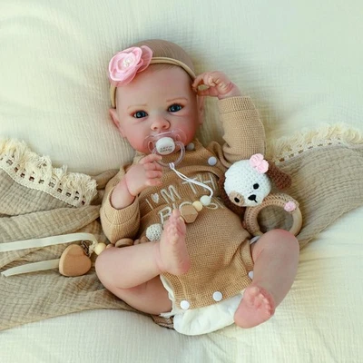 Realistic Reborn Baby Dolls - 20 Inch Cute Silicone Baby Girl Doll， Lifel - Image 1 of 4