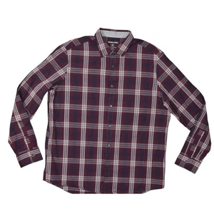 Michael Kors Red Plaid Classic Cotton Button Shirt XL Men's Long Sleeve - Picture 1 of 7